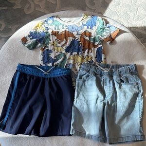 Dinosaur Print T-Shirt with Shorts Set BUNDLE